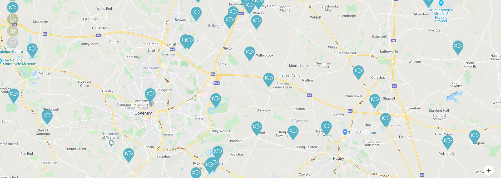 Angling Trust Map of Events
